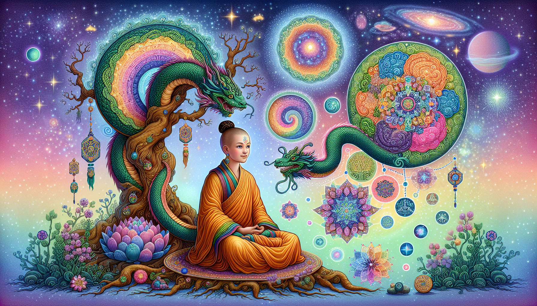 Buddhist doing magick The principles of Buddhism applied in the present moment to allow the forms that resonate with your soul to appear more clearly.