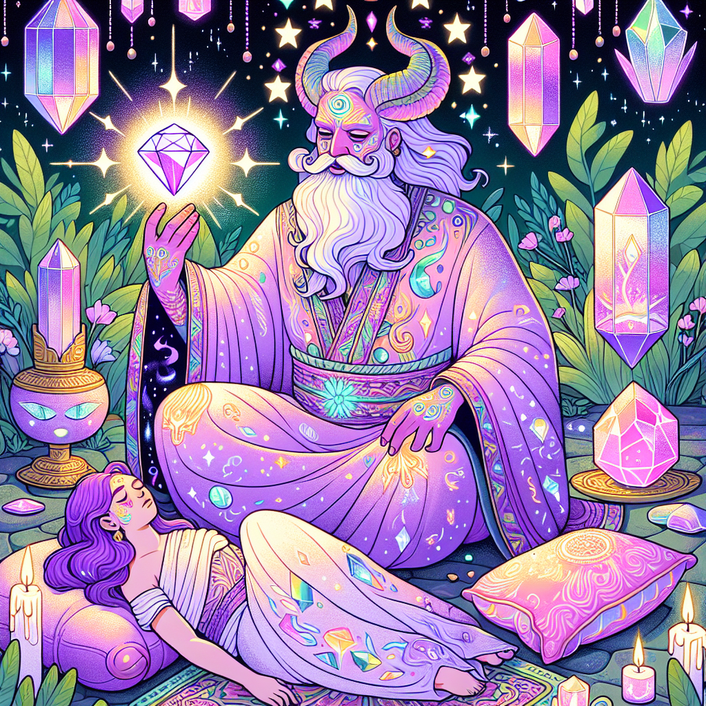 Spirit Healing During Journey Receiving a spirit healing from a benevolent spirit during a journey where your organs are replaced with crystals (dismemberment).